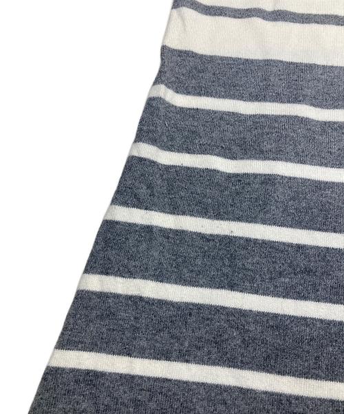 BURBERRY BLUE LABEL（バーバリー ブルー レーベル）BURBERRY BLUE LABEL (バーバリー ブルー レーベル) ロゴプリントボーダーワンピース アイボリー×グレー サイズ:38の古着・服飾アイテム