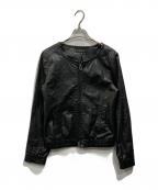 INDIVIインディヴィ）の古着「レザージャケット」｜ブラック