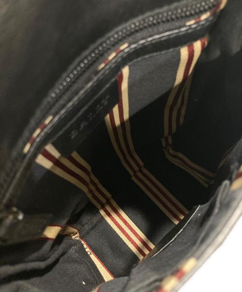 BALLY（バリー）BALLY (バリー) レザーショルダーバッグ ブラックの古着・服飾アイテム