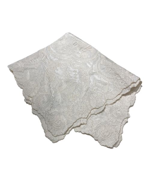 Cruciani（クルチアーニ）CRUCIANI (クルチアーニ) シルクレースチーフ ホワイトの古着・服飾アイテム