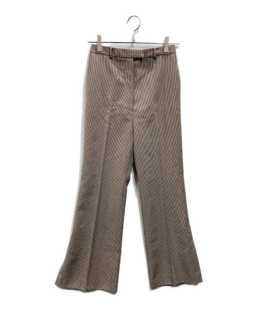 Demi-Luxe Beams（デミルクス ビームス）Demi-Luxe BEAMS (デミルクス ビームス) サイドベンツチェックパンツ ブラウン サイズ:XS 未使用品の古着・服飾アイテム