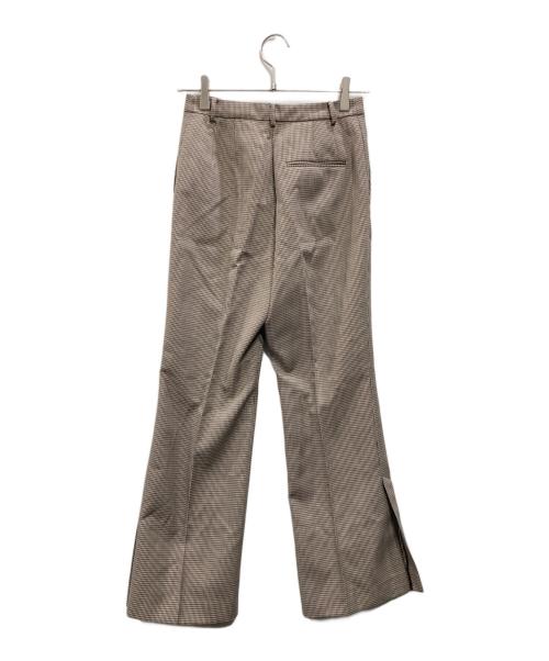Demi-Luxe Beams（デミルクス ビームス）Demi-Luxe BEAMS (デミルクス ビームス) サイドベンツチェックパンツ ブラウン サイズ:XS 未使用品の古着・服飾アイテム