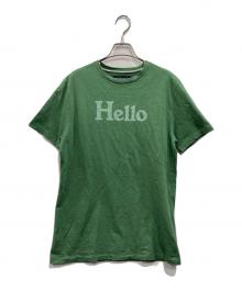 MADISON BLUE（マディソンブルー）の古着「HPS別注HELLO CREW NECK TEE」｜グリーン