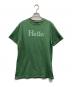 MADISON BLUE（マディソンブルー）の古着「HPS別注HELLO CREW NECK TEE」｜グリーン