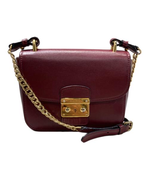 MIU MIU（ミュウミュウ）MIU MIU (ミュウミュウ) ショルダーバッグ レッドの古着・服飾アイテム