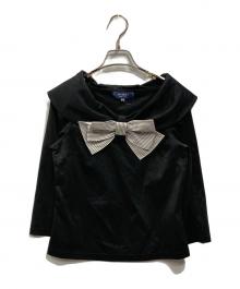 M'S GRACY（エムズグレイシー）の古着「リボンデザインカットソー」｜ブラック