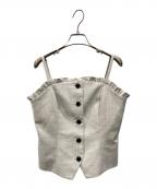 M'S GRACYエムズグレイシー）の古着「フリル付ビスチェ」｜アイボリー