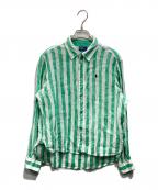 POLO RALPH LAURENポロ・ラルフローレン）の古着「リネンシャツ」｜ホワイト×グリーン