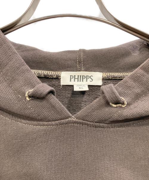 PHIPPS（フィップス）PHIPPS (フィップス) Rock Cycle-print HOODIE ブラウン サイズ:XLの古着・服飾アイテム