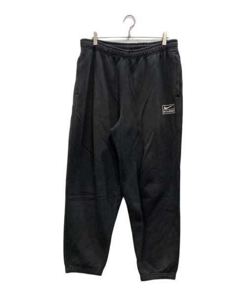 NIKE（ナイキ）NIKE (ナイキ) stussy (ステューシー) ストーン ウォッシュド フリース スウェット ロングパンツ ブラック サイズ:Lの古着・服飾アイテム