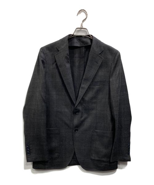 TOMORROW LAND PILGRIM（トゥモローランド ピルグリム）TOMORROW LAND PILGRIM (トゥモローランド ピルグリム) ウーステッドツイード シングル2Bテーラードジャケット ブラック サイズ:46の古着・服飾アイテム