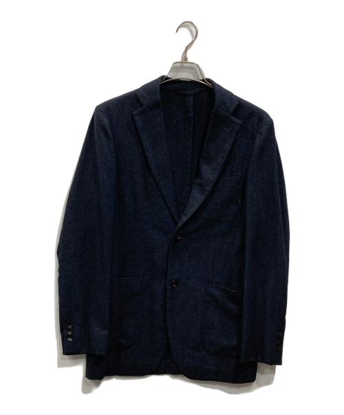 TOMORROW LAND PILGRIM（トゥモローランド ピルグリム）TOMORROW LAND PILGRIM (トゥモローランド ピルグリム) リングツイード シングル2Bテーラードジャケット ネイビー サイズ:46の古着・服飾アイテム