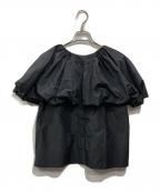 martiniqueマルティニーク）の古着「バルーンショートスリーブブラウス」｜ブラック