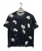LAD MUSICIANラッドミュージシャン）の古着「総柄Tシャツ」｜ブラック