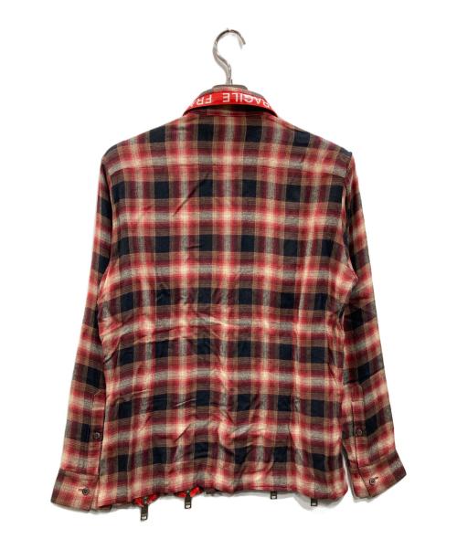 CHRISTIAN DADA（クリスチャンダダ）CHRISTIAN DADA (クリスチャンダダ) FULL ZIP PLAID SHIRT レッド サイズ:Mの古着・服飾アイテム