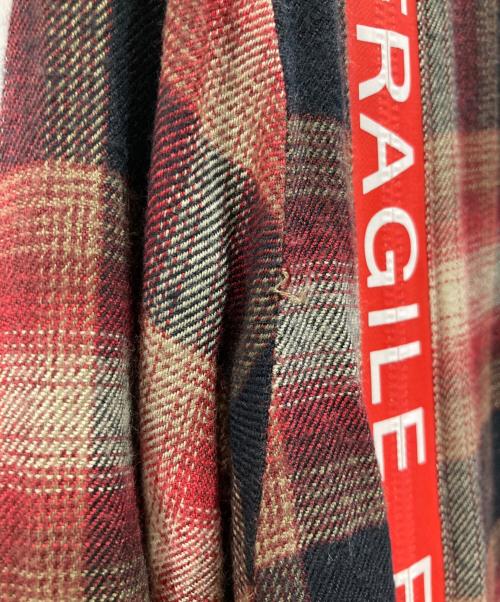 CHRISTIAN DADA（クリスチャンダダ）CHRISTIAN DADA (クリスチャンダダ) FULL ZIP PLAID SHIRT レッド サイズ:Mの古着・服飾アイテム