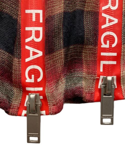 CHRISTIAN DADA（クリスチャンダダ）CHRISTIAN DADA (クリスチャンダダ) FULL ZIP PLAID SHIRT レッド サイズ:Mの古着・服飾アイテム