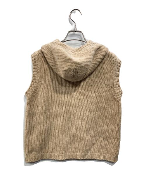 MaxMara（マックスマーラ）MaxMara (マックスマーラ) カシミヤ混ニットベスト ベージュ サイズ:Mの古着・服飾アイテム