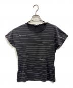 MaxMaraマックスマーラ）の古着「ボーダーロゴカットソー」｜ネイビー