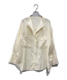 COLLAGE GALLARDAGALANTE（コラージュ ガリャルダガランテ）の古着「ヴィンテージライクラペルカラーシャツ」｜アイボリー
