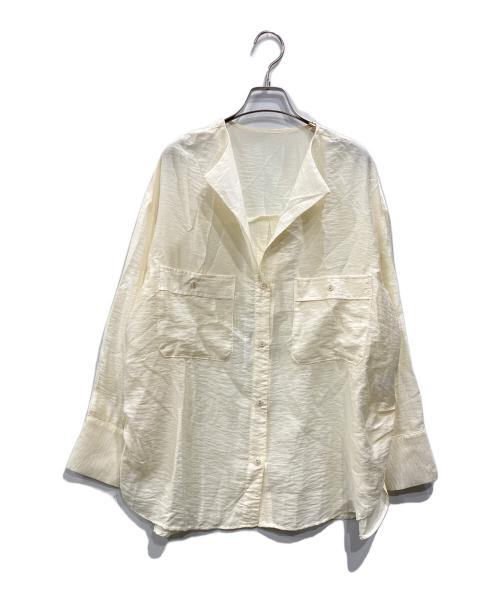 COLLAGE GALLARDAGALANTE（コラージュ ガリャルダガランテ）COLLAGE GALLARDAGALANTE (コラージュ ガリャルダガランテ) ヴィンテージライクラペルカラーシャツ アイボリー サイズ:F 未使用品の古着・服飾アイテム