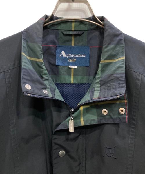 Aquascutum（アクアスキュータム）Aquascutum (アクアスキュータム) スイングトップ ネイビー サイズ:LARGEの古着・服飾アイテム
