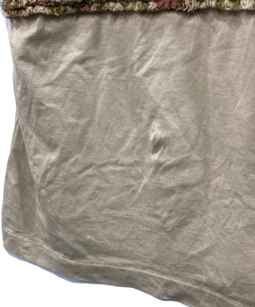 tricot COMME des GARCONS（トリココムデギャルソン）tricot COMME des GARCONS (トリココムデギャルソン) フリンジ切替カットソー ベージュ サイズ:Freeの古着・服飾アイテム