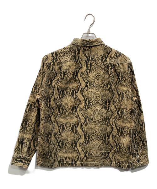 SUPREME（シュプリーム）SUPREME (シュプリーム) Snakeskin Corduroy Zip Up Shirt ベージュ サイズ:Lの古着・服飾アイテム