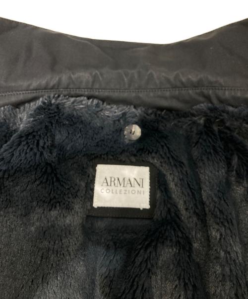 ARMANI COLLEZIONI（アルマーニ コレツィオーニ）ARMANI COLLEZIONI (アルマーニ コレツィオーニ) ボアライナー付ステンカラーコート ブラック サイズ:SIZE44の古着・服飾アイテム