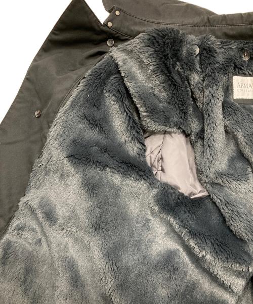 ARMANI COLLEZIONI（アルマーニ コレツィオーニ）ARMANI COLLEZIONI (アルマーニ コレツィオーニ) ボアライナー付ステンカラーコート ブラック サイズ:SIZE44の古着・服飾アイテム