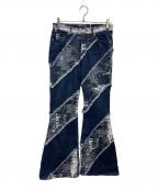 TAAKKターク）の古着「DENIM ESCARGOT FLARE」｜インディゴ