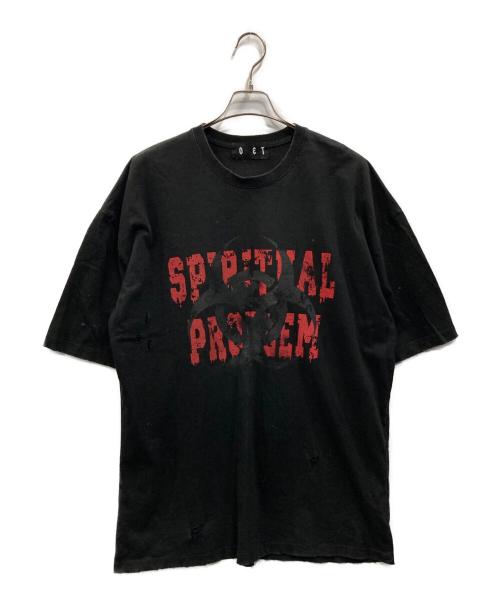 SOMEIT（サミット）SOMEIT (サミット) クラッシュ加工Tシャツ ブラック サイズ:XLの古着・服飾アイテム