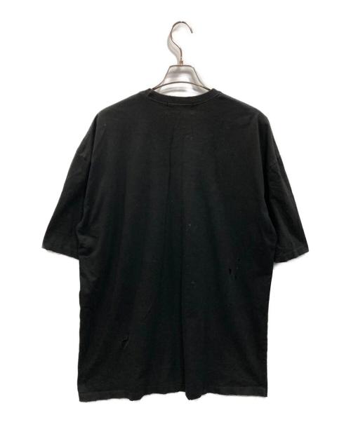 SOMEIT（サミット）SOMEIT (サミット) クラッシュ加工Tシャツ ブラック サイズ:XLの古着・服飾アイテム