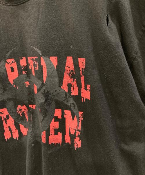 SOMEIT（サミット）SOMEIT (サミット) クラッシュ加工Tシャツ ブラック サイズ:XLの古着・服飾アイテム