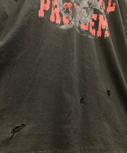SOMEIT（サミット）SOMEIT (サミット) クラッシュ加工Tシャツ ブラック サイズ:XLの古着・服飾アイテム
