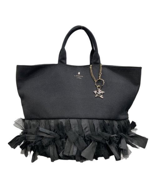 LANVIN en Bleu（ランバンオンブルー）LANVIN en Bleu (ランバンオンブルー) レピックトートバッグ ブラックの古着・服飾アイテム