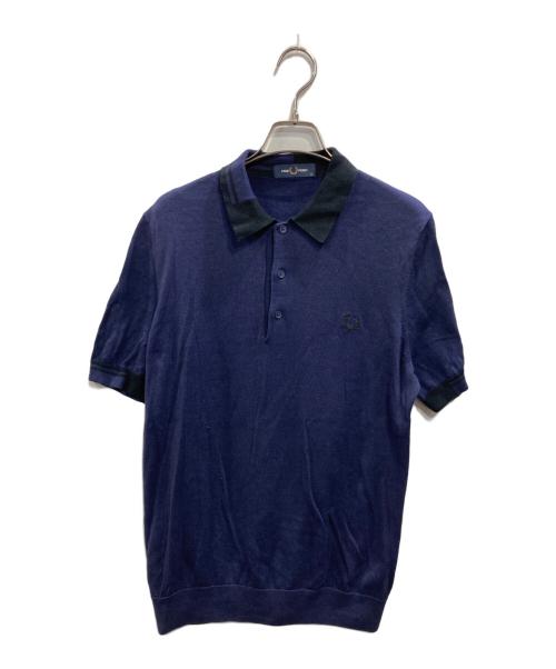 FRED PERRY（フレッドペリー）FRED PERRY (フレッドペリー) ニットポロシャツ ネイビー サイズ:SIZE Mの古着・服飾アイテム