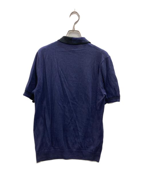 FRED PERRY（フレッドペリー）FRED PERRY (フレッドペリー) ニットポロシャツ ネイビー サイズ:SIZE Mの古着・服飾アイテム