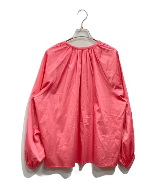 BALLSEY（ボールジィ）BALLSEY (ボールジィ) ハイカウントサテン ボリュームスリーブブラウス ピンク サイズ:36の古着・服飾アイテム