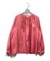 BALLSEY（ボールジィ）の古着「ハイカウントサテン ボリュームスリーブブラウス」｜ピンク