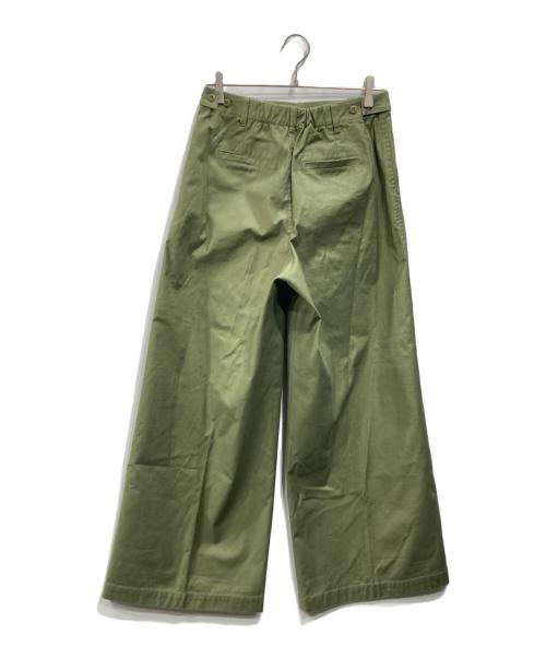 Spick and Span（スピック＆スパン）Spick and Span (スピックアンドスパン) バックサテンカーゴワイドパンツ カーキ サイズ:Mの古着・服飾アイテム