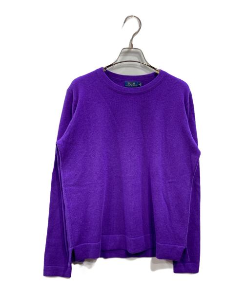 POLO RALPH LAUREN（ポロ・ラルフローレン）POLO RALPH LAUREN (ポロ・ラルフローレン) カシミヤニット パープル サイズ:Mの古着・服飾アイテム