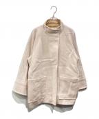 PUBLIC TOKYOパブリックトウキョウ）の古着「ハイネックウールショートコート」｜ピンク