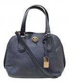 COACHコーチ）の古着「ハンドバッグ」｜ネイビー
