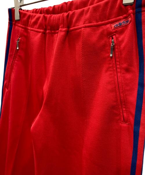 adidas（アディダス）adidas (アディダス) ワイドトラックパンツ レッド サイズ:Lの古着・服飾アイテム