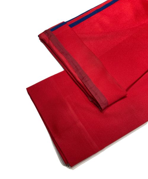 adidas（アディダス）adidas (アディダス) ワイドトラックパンツ レッド サイズ:Lの古着・服飾アイテム