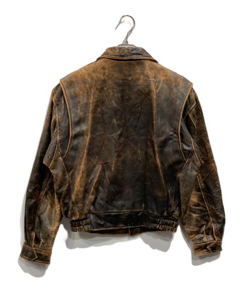 HARLEY-DAVIDSON（ハーレーダビッドソン）HARLEY-DAVIDSON (ハーレーダビッドソン) カウレザージャケット ブラウン サイズ:Mの古着・服飾アイテム