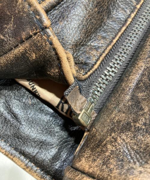 HARLEY-DAVIDSON（ハーレーダビッドソン）HARLEY-DAVIDSON (ハーレーダビッドソン) カウレザージャケット ブラウン サイズ:Mの古着・服飾アイテム