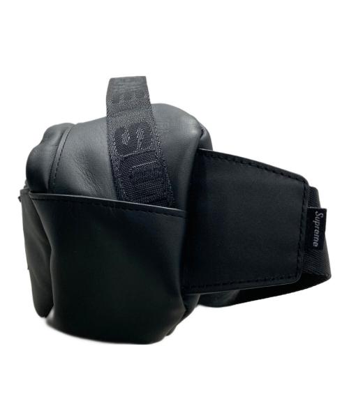 SUPREME（シュプリーム）SUPREME (シュプリーム) Leather Waist Bag ブラックの古着・服飾アイテム