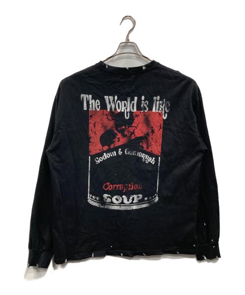 SOMEIT（サミット）SOMEIT (サミット) ダメージ加工スウェット ブラック サイズ:Mの古着・服飾アイテム